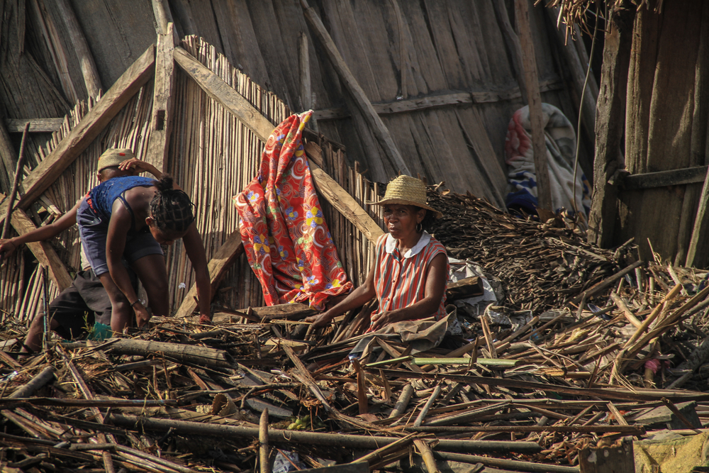 Homes and a health center in Mananjary City were damaged Cyclone Batsirai, which hit Madagascar on 5 February, 2022. © Ahmed Takiddine Sadouly/MSF