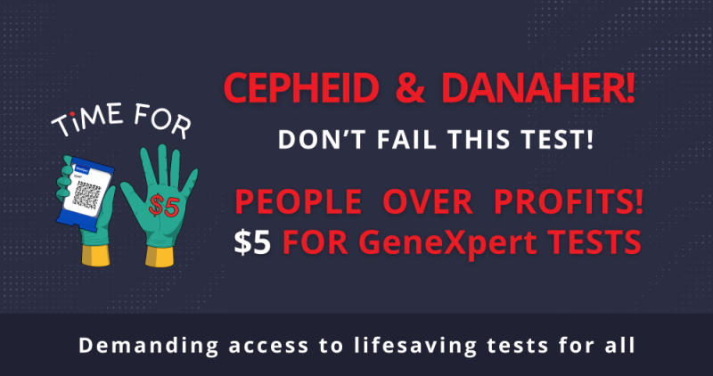 ‘Time for Five’ coalition launches global petition targeting medical test maker Cepheid and parent corporation Danaher