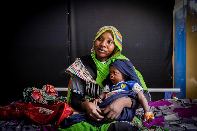 Khadija Mohammad Abakkar, 25, in Zalingei hospital, Central Darfur, Sudan, 03 April 2024 © MSF 