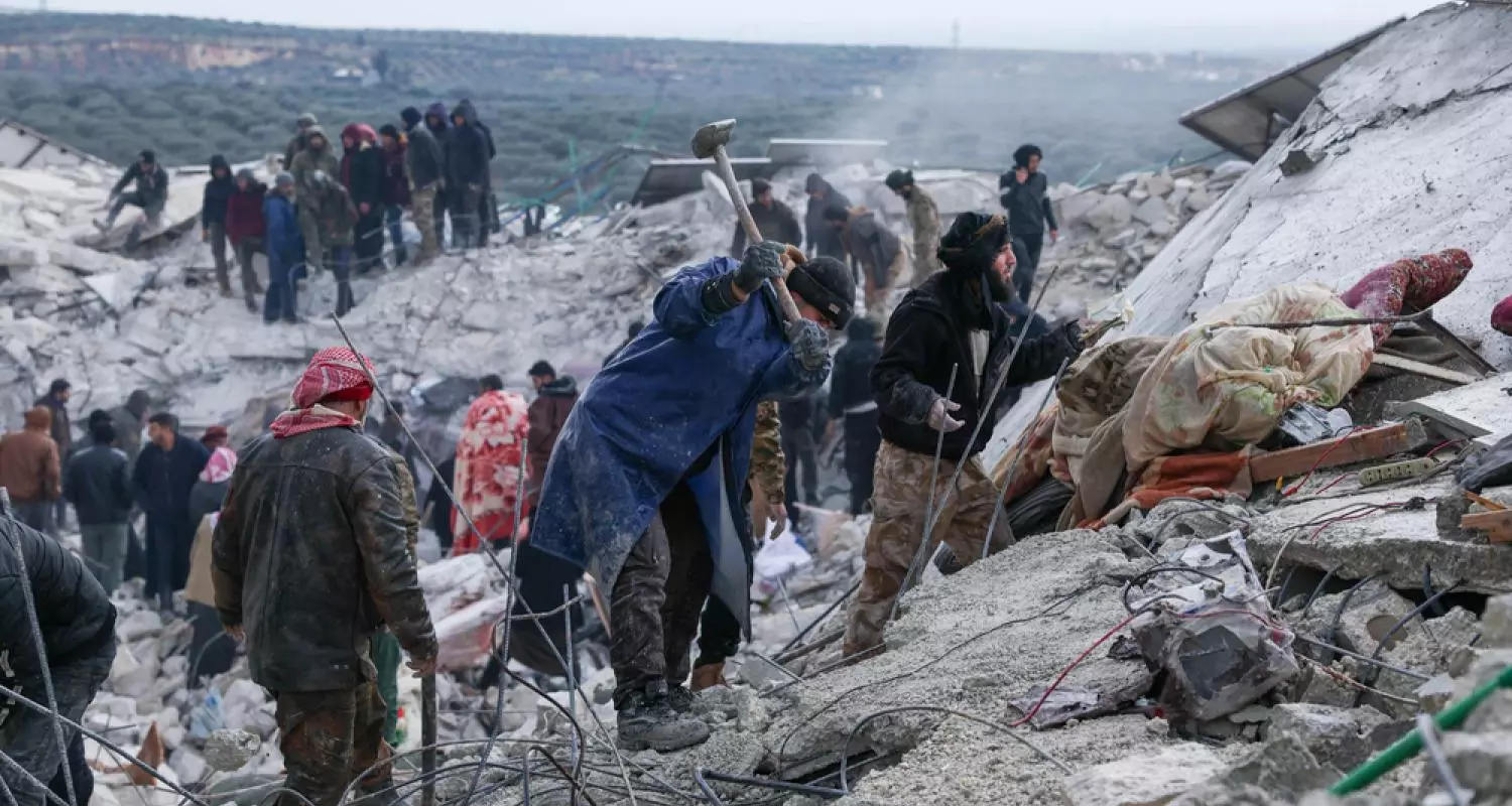 The impact of the earthquake on 6 February 2023. Idlib province, Northwestern Syria. Syria, 2023. © Omar Haj Kadour