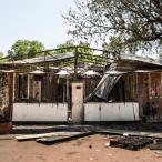 The burned and destroyed office at the MSF hospital in Leer, South Sudan, February 23, 2014.