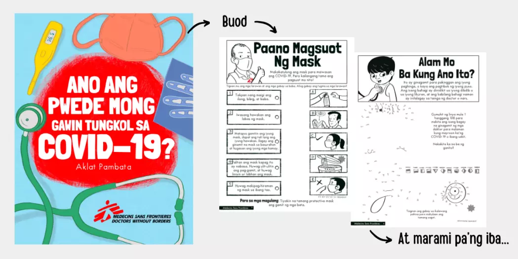 COVID-19 Activity Book Cover and Preview in Filipino