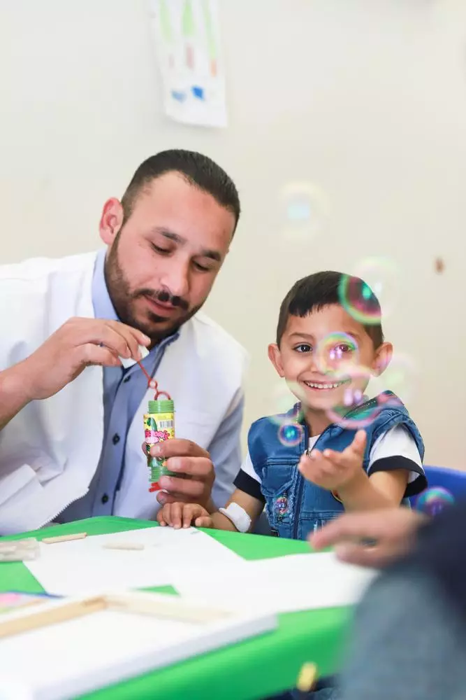Kids’ Zone at MSF Thalassemia programme. Photo: Joffrey Monnier/MSF