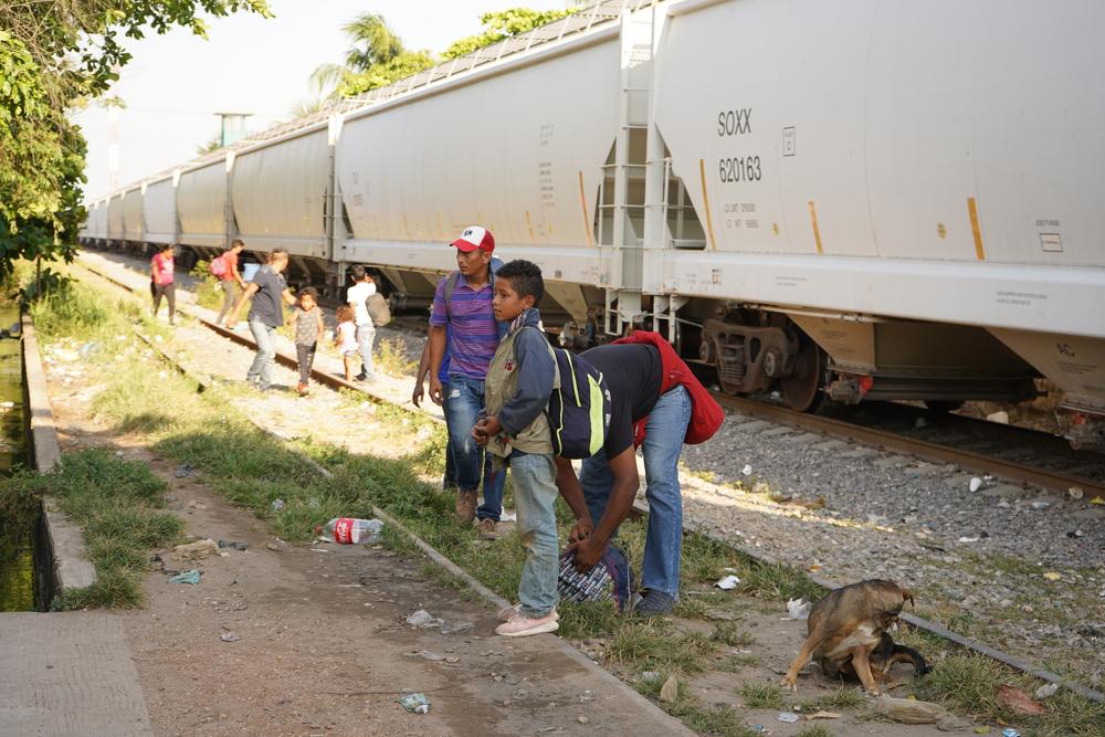 entire families arriving at the southern border of Mexico