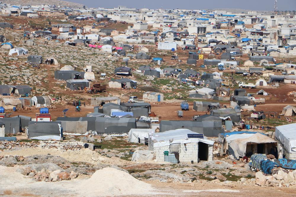 General view of Deir Hassan overcrowded camp