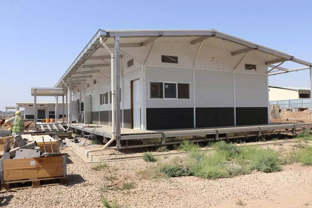 © MSF  Gaptek laboratory structure for the new Kunduz hospital. Photo was taken in 2019
