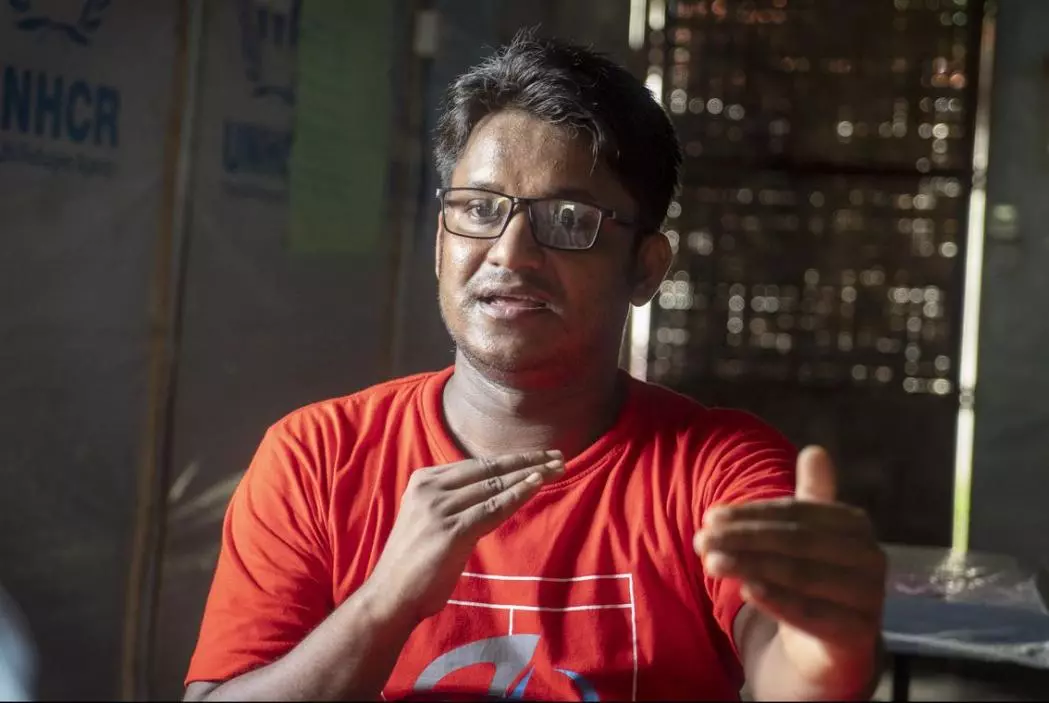 Khin Maung is a 26-year-old ethnic Rohingya, who has been living as a refugee since 2017, when his village in Myanmar came under attack from the army