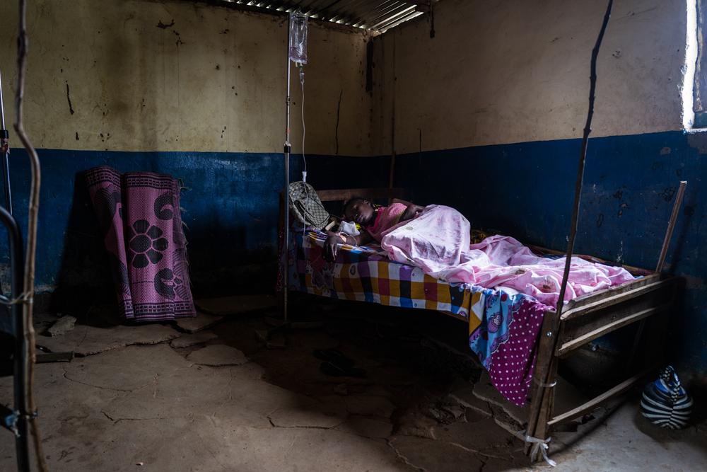 Delise Iansole, 23, is frequently hospitalized in the health center of Nzacko. Central African Republic, July, 2021 © MSF
