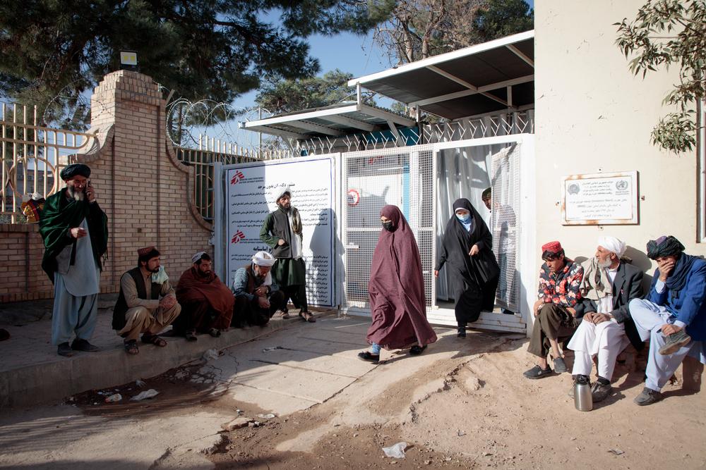 The entrance of the MSF’s Inpatient Therapeutic Feeding Centre (ITFC) at Herat Regional Hospital.