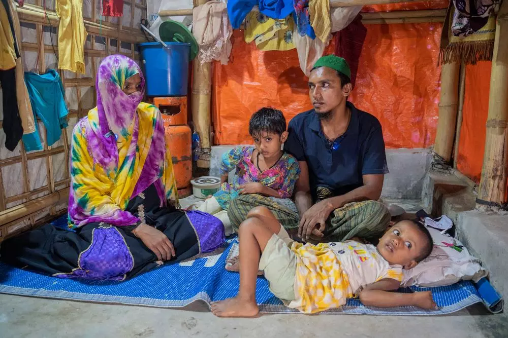 Nabi Ullah, 25 years old, fled to Bangladesh with his family in 2017. 