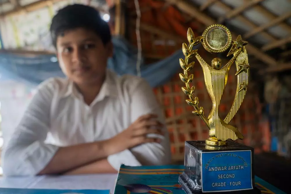 Anwar, 15 years old, still clearly remembers fleeing Myanmar five years ago. At home, he was a good school student with dreams. Now, he is anxious about how his life will unfold. 