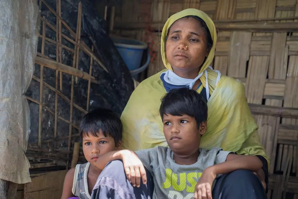 Tayeba Begum, mother of 5 years old twin shared her experience of escaping the in 2017. 