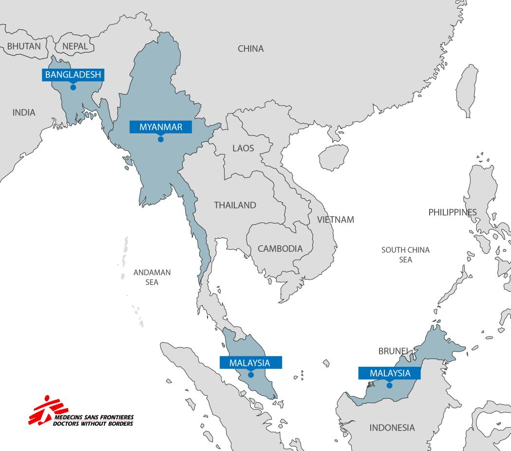 rohingya crisis map