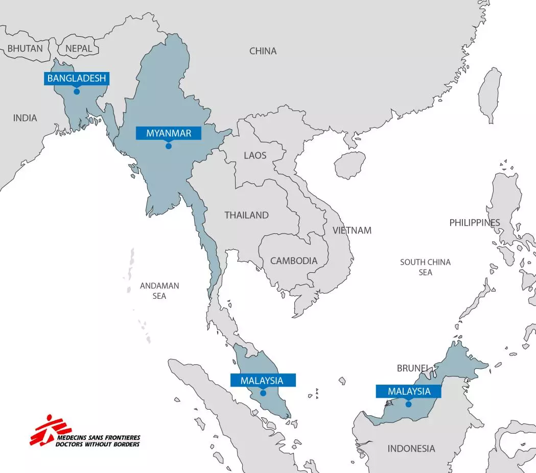 rohingya crisis map
