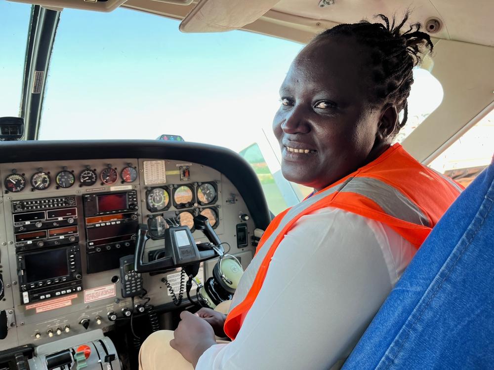 Deputy Flight Coordinator Stella Mwikali at the airport in Juba. South Sudan, 2022. Verity Kowal/MSF