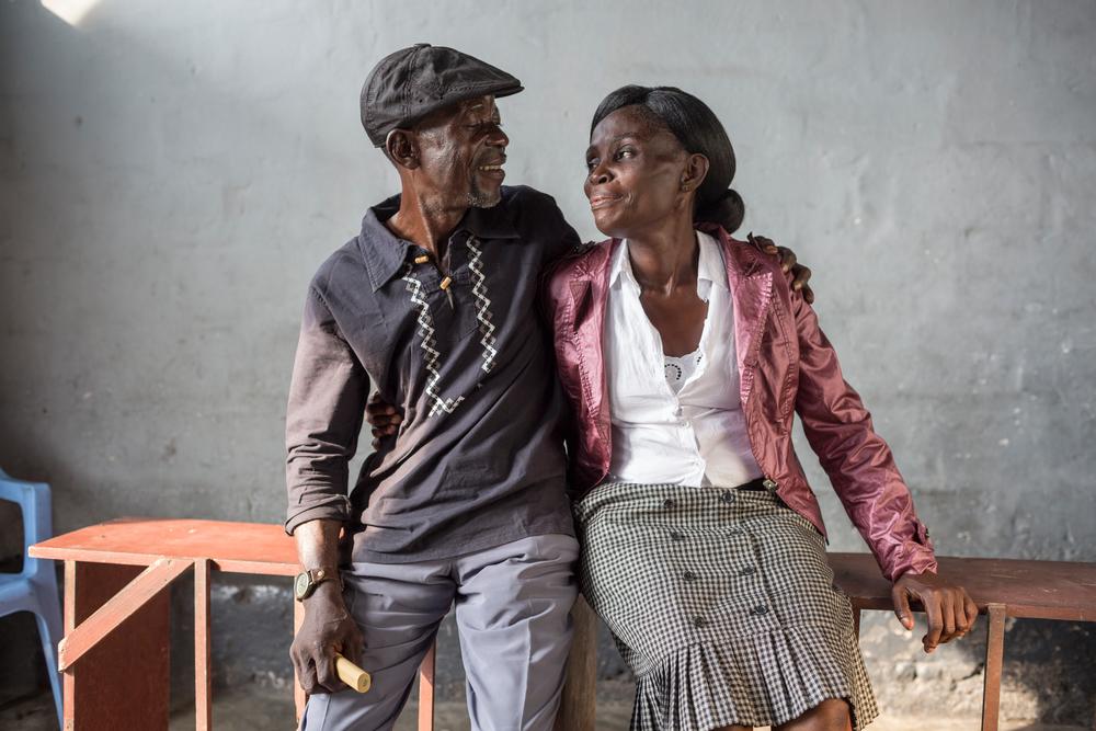 Couple Jean Kamunga Mujanayi and Angelique Mundele Kikwa, former patients of the Kabinda Hospital Centre, 2017.