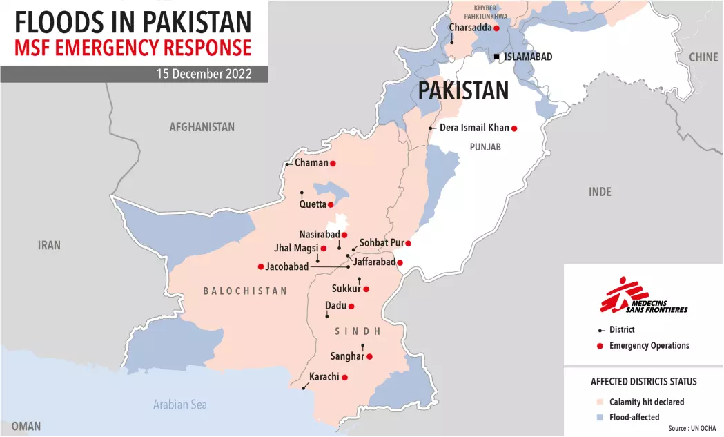 pakistan floods msf emergency response map