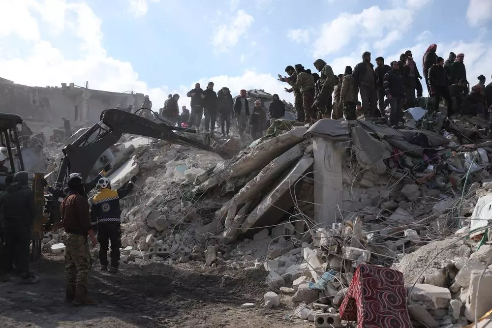View of Idlib province, Northwestern Syria.Syria, February 2023. © Omar Haj Kadour