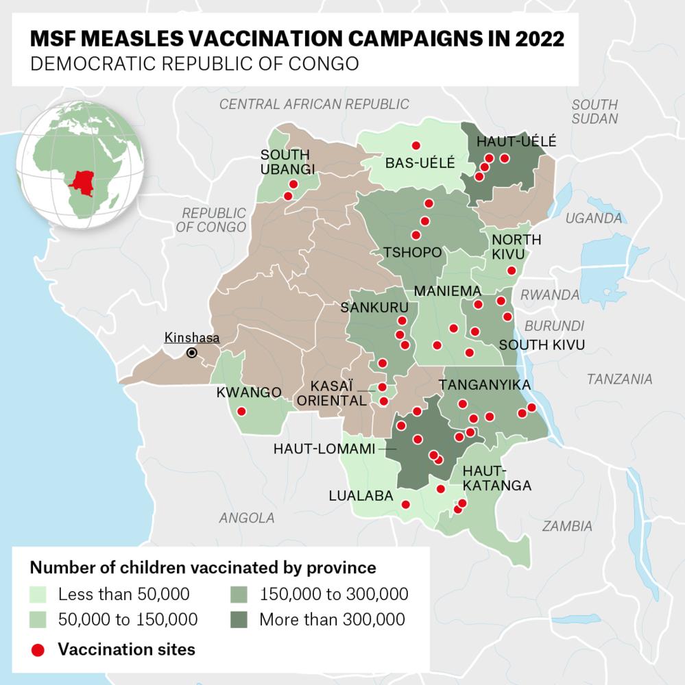 Doctors Without Borders vaccination campaign in DRC in 2022