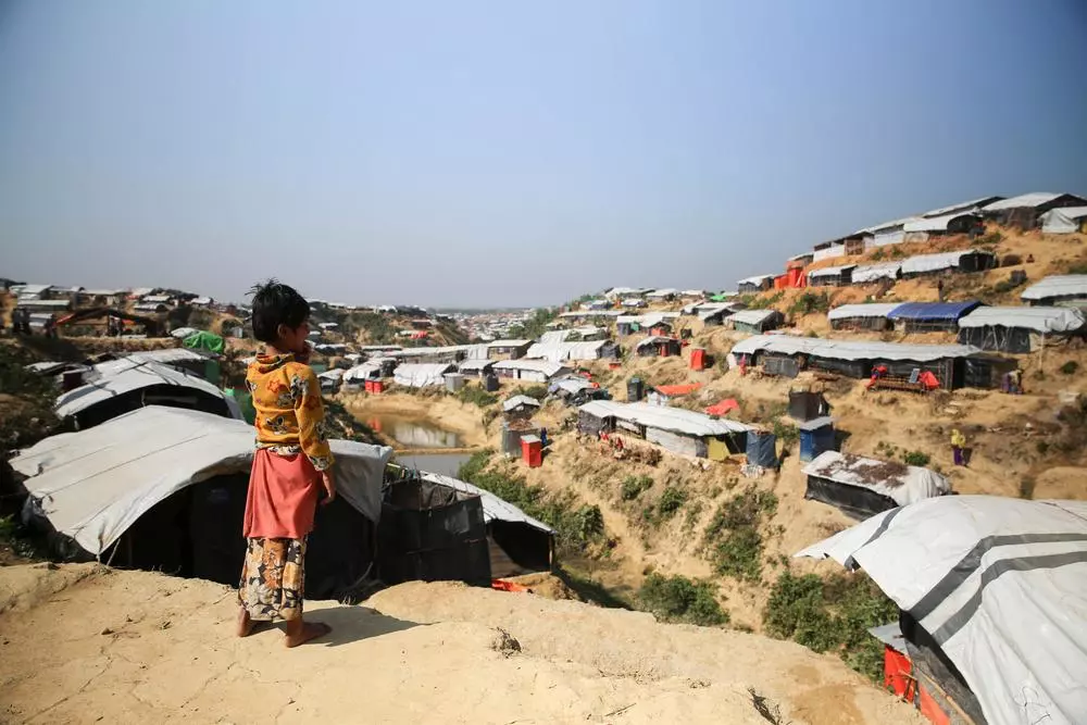 A Rohingya child at Tasnimarkhola camp. Bangladesh, 2017. © Mohammad Ghannam/MSF