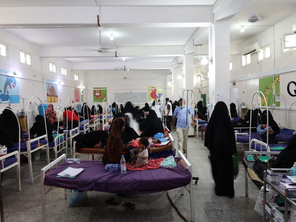 Overview of the Inpatient Therapeutic Feeding Centre (ITFC) in Abs General Hospital, Hajjah Governorate. Yemen, 2022. © Mohammed Al-Shahethi/MSF