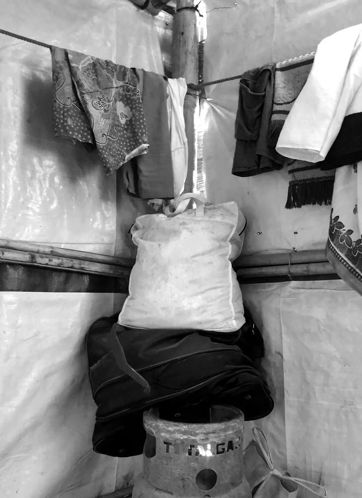 Belongings of a Rohingya refugee at his/her house in Refugee camp in Bangladesh.