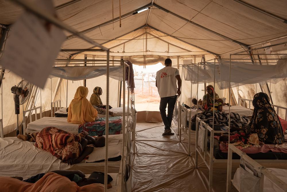 View of the nutritional unit of the Doctors Without Borders clinic in Adré. Chad, August 2023. © MSF
