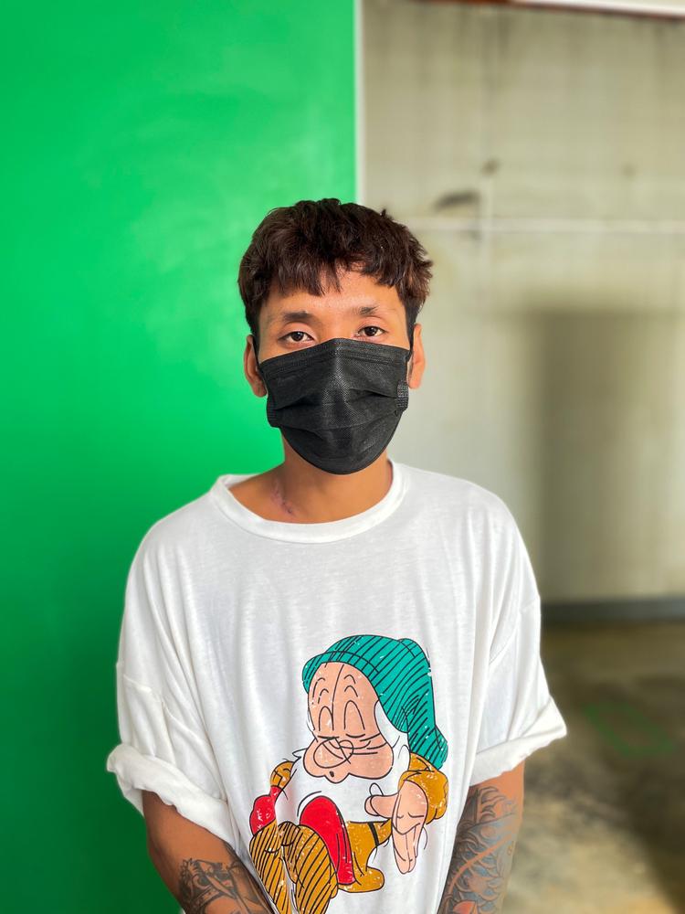 Aung Thein is now being treated in an Doctors Without Borders clinic after the public hospital could not provide support. Myanmar, 2023. © MSF