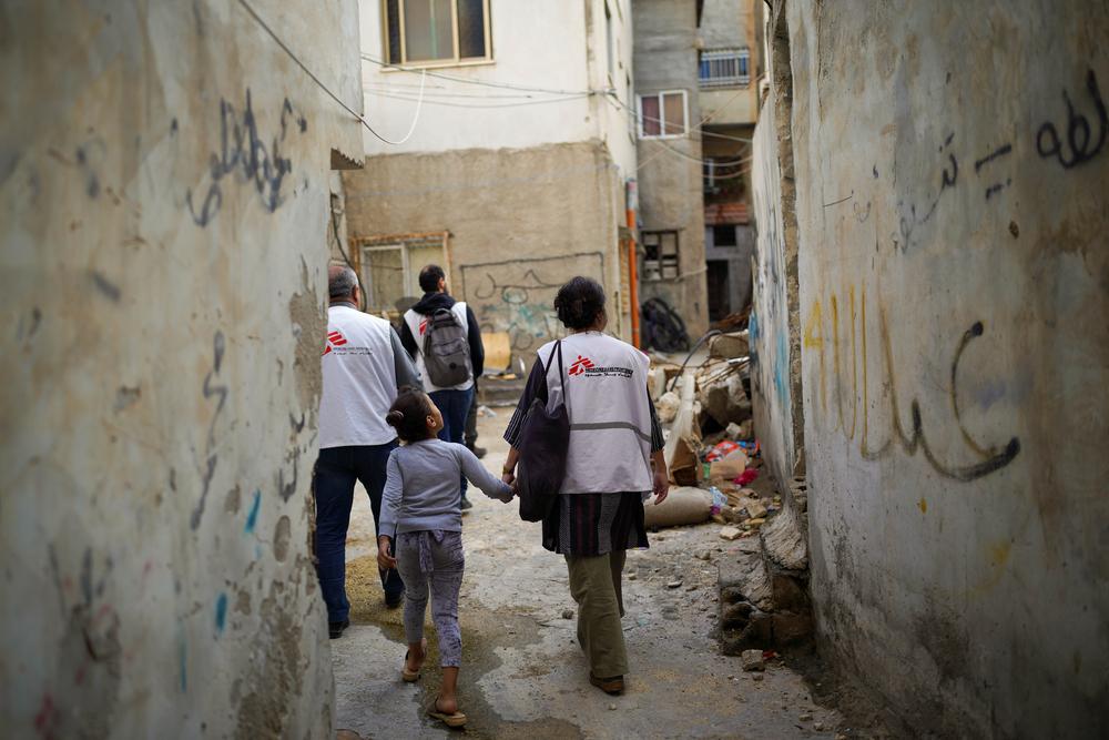 On 28 November 2023, MSF's International president, Dr Christos Christou visited Jenin refugee camp and MSF-supported Khalil Suleiman Hospital. Palestinian Territories, November 2023. © MSF/Tetiana Gaviuk