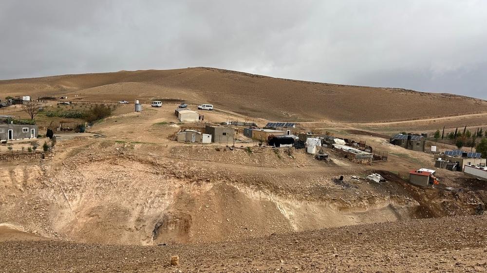 Doctors Without Borders (MSF) mobile clinic set up in a small village of Umm Qussa. West Bank, Palestinian Territories, December 2023. © Laora Vigourt/MSF