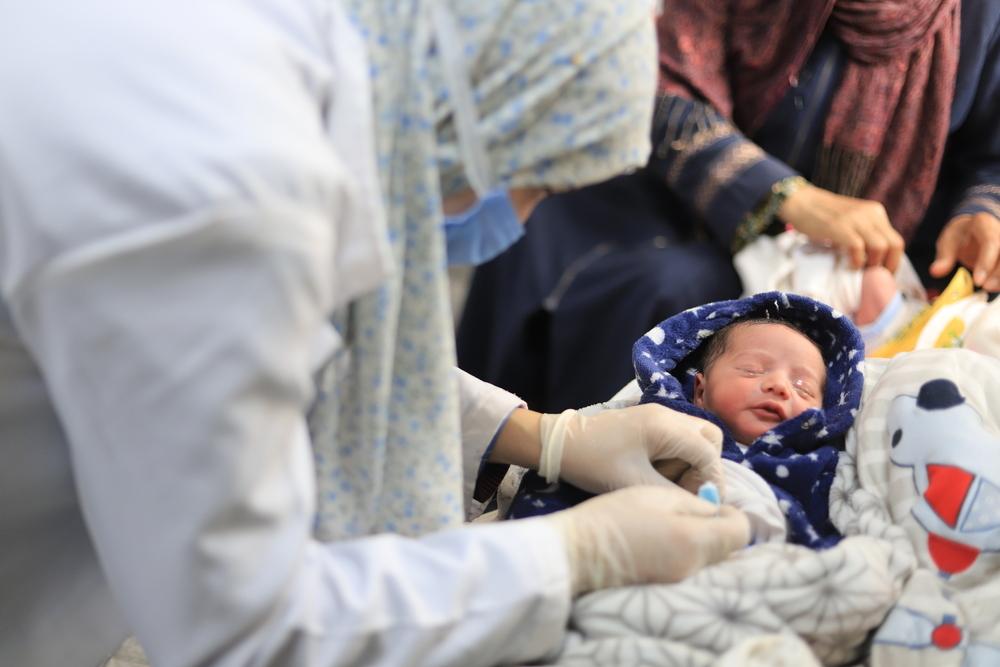 Newborn in the Emirati maternity hospital. Palestinian Territories, January 2024. © Mariam Abu Dagga/MSF