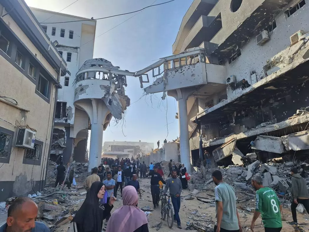 Destroyed Al-Shifa hospital in Gaza. Palestine, 2024. © MSF
