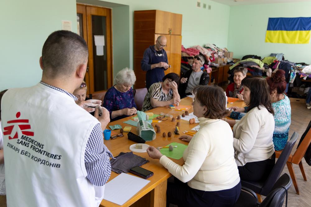 Mental health activities at Vinnytsia for people experiencing war-related PTSD.