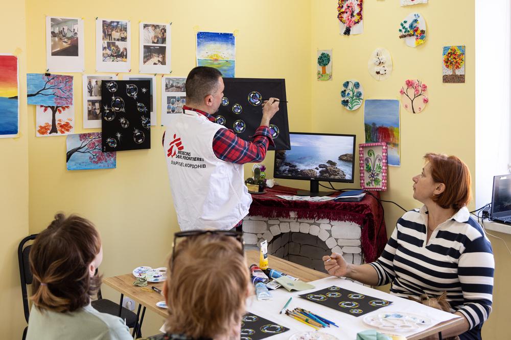 Mental health activities at Vinnytsia for people experiencing war-related PTSD.