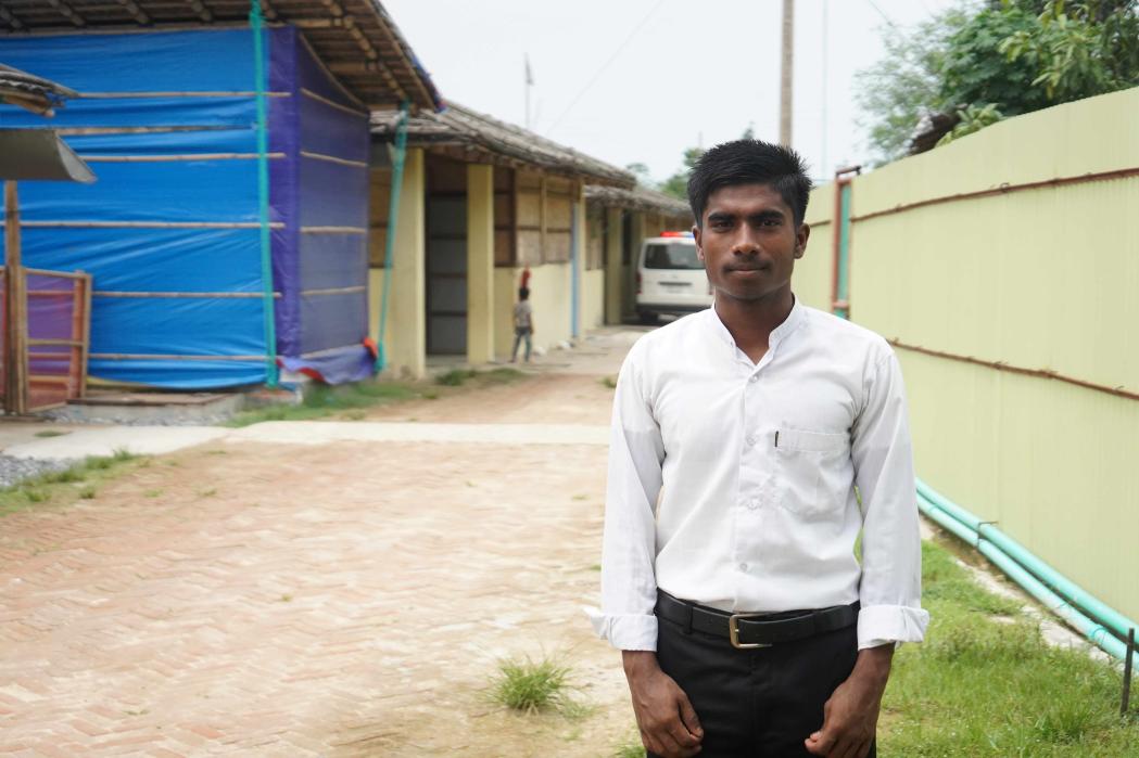 A portrait of a Rohingya man