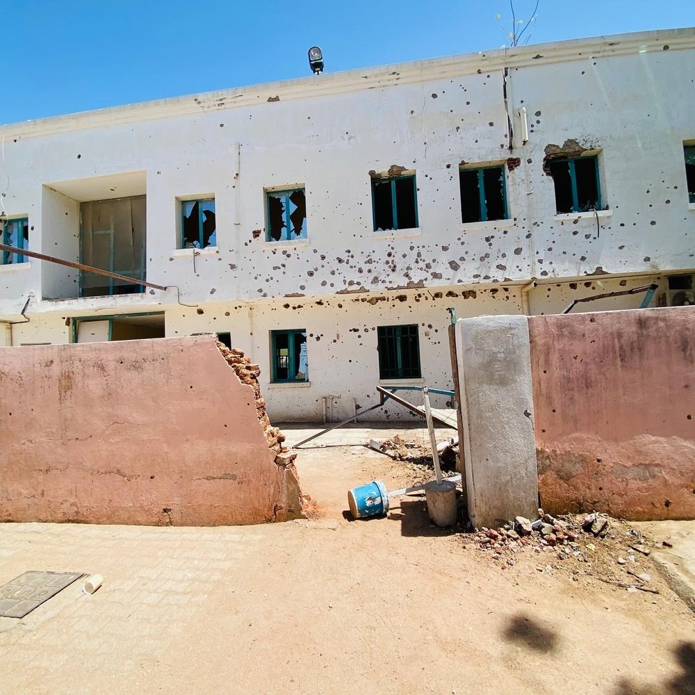 Attacks on health facilities. The destruction that followed the storming and looting of an Doctors Without Borders-supported health facility in Sudan. Sudan, April 2024. © MSF