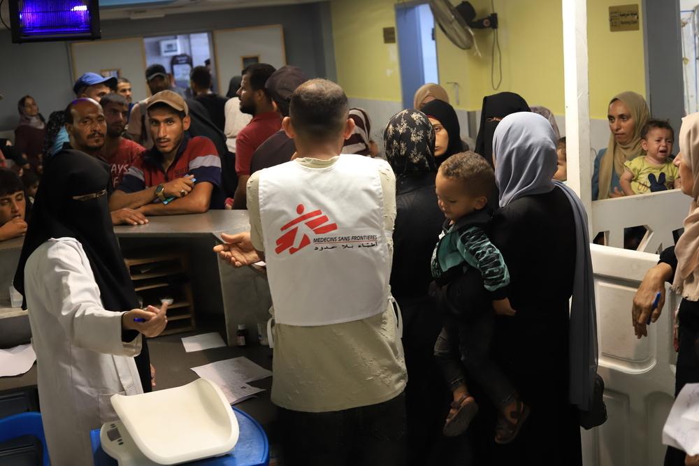 Nasser Hospital maternity department is providing some 25-30 safe deliveries a day. Palestinian Territories, June 2024. © Mariam Abu Dagga/MSF 