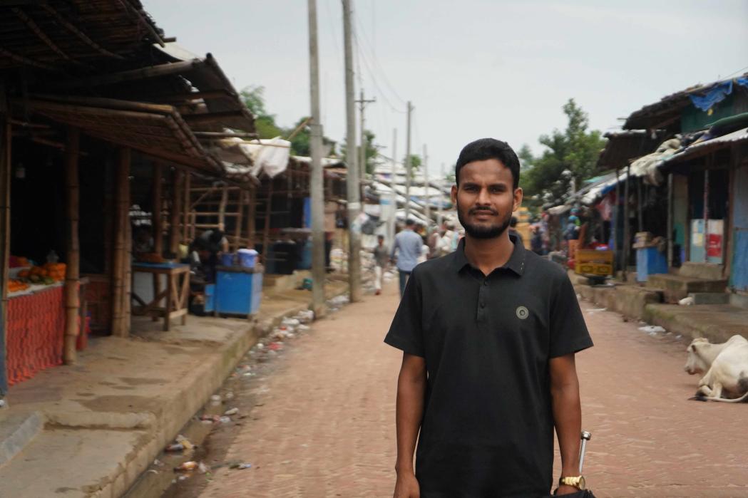 A portrait of a Rohingya man