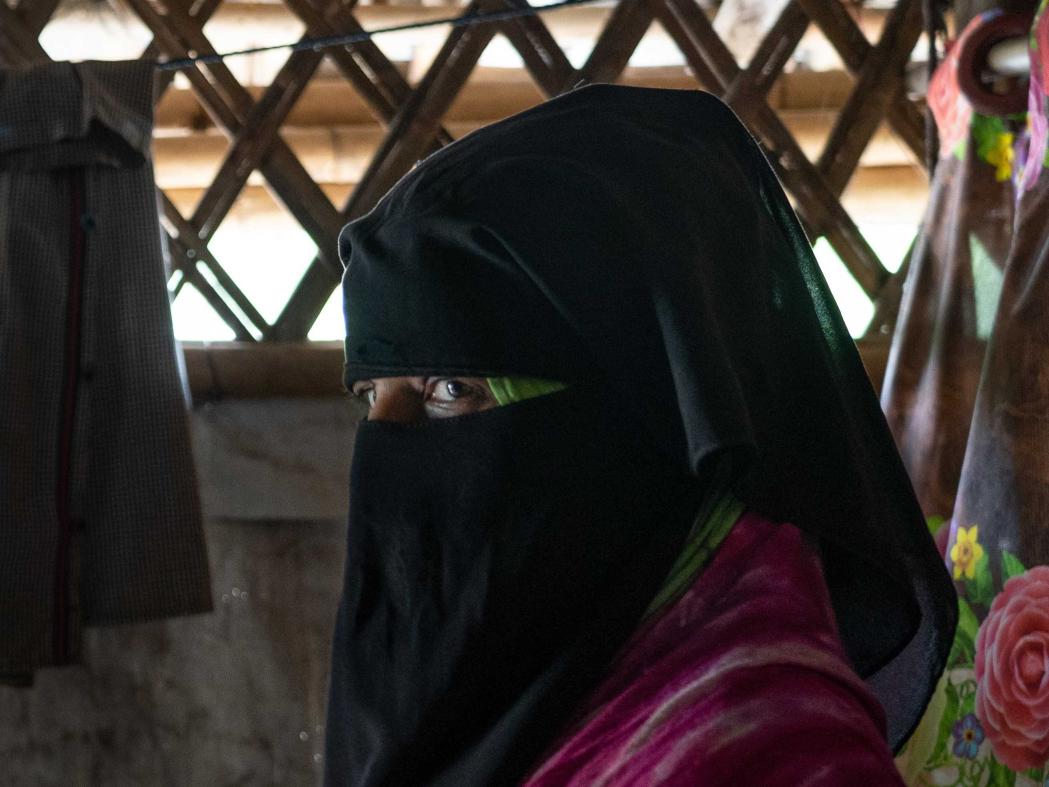 Ismat Ara is a Rohingya refugee living in Ukhiya, Cox’sBazar Bangladesh at the Rohingya refugee camps. Ismat lost her husband due to Hepatitis C and now she is also diagnosed with it. Bangladesh, May 2024. © Abir Abdullah/MSF