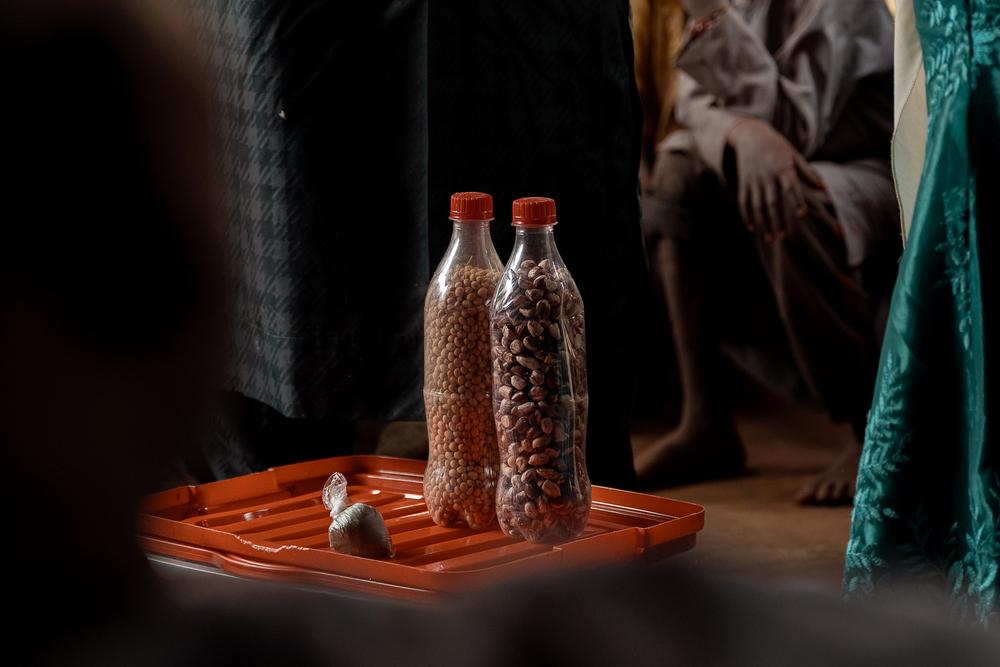 View of some of the ingredients required to prepare Tom Brown are shown during a recipe demonstration in North Nigeria