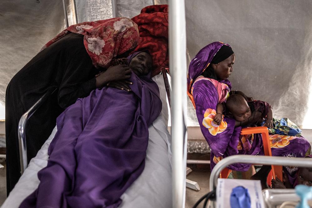 Patients at the MSF Hospital in Metche, in eastern Chad.