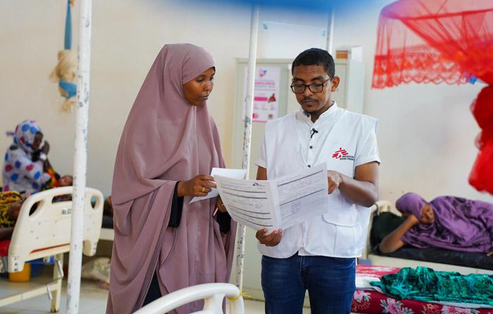 Dr Ahmed Abass, MSF's medical team lead in the paediatric general ward 