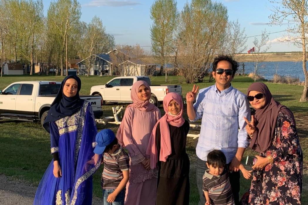 Rohingya voices: A harrowing journey from Myanmar and Malaysia to Canada. In the picture, Mohd Ayas and family in Alberta, Canada.