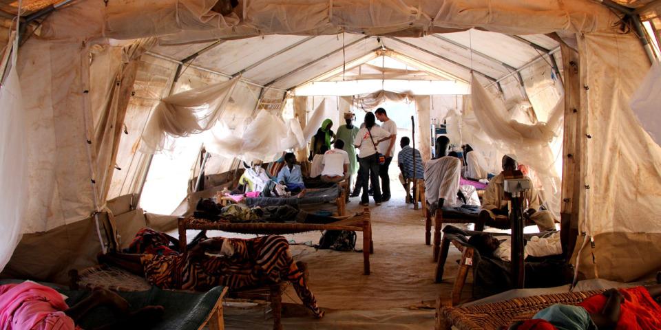 The Hepatitis E ward at MSF's hospital in Batil refugee camp, Maban County, South Sudan.