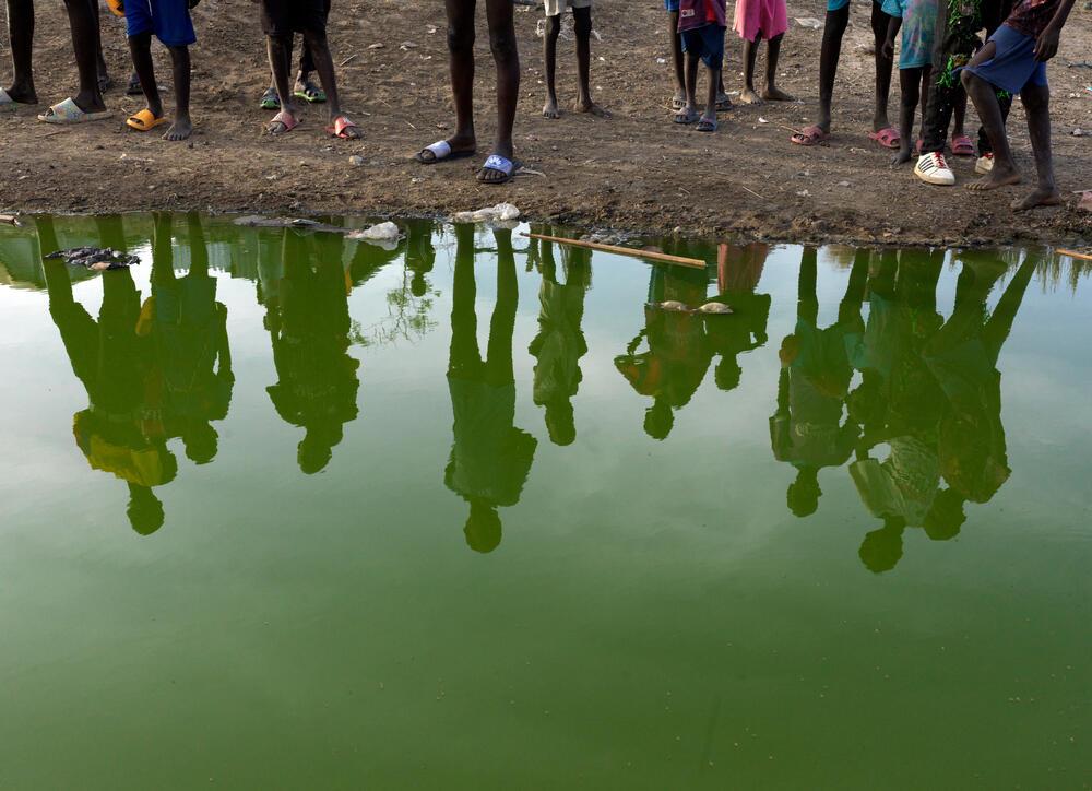 Appalling sanitation conditions in Bentiu internally displaced persons camp, South Sudan, have led to outbreaks hepatitis E, something the SWOT is helping to combat.