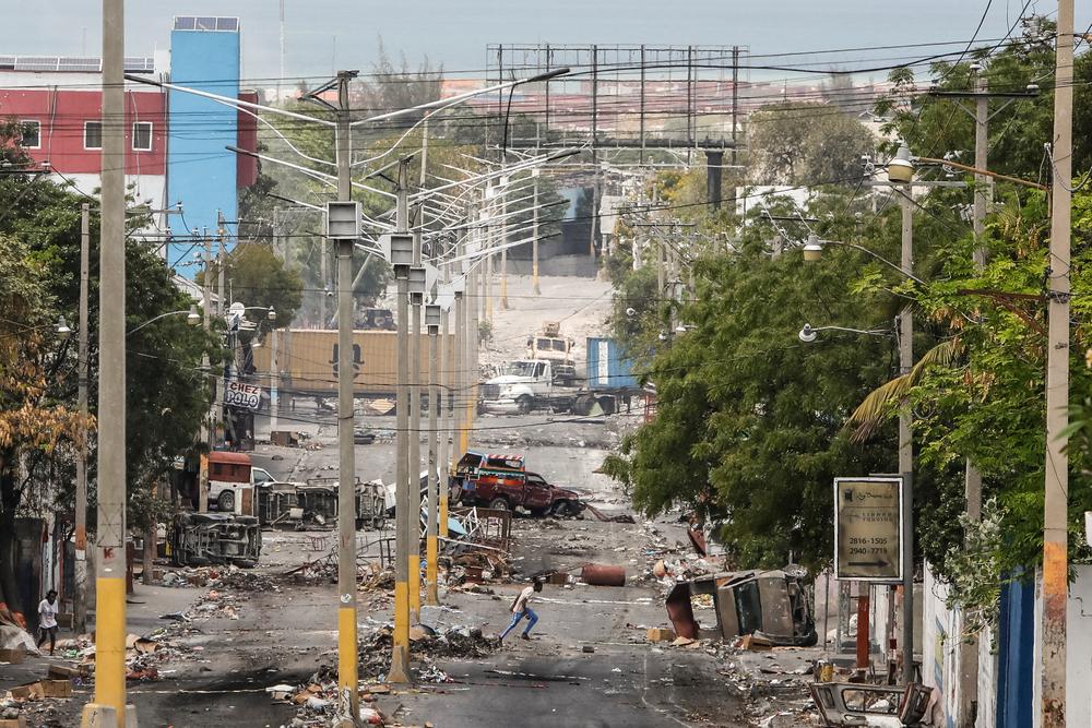 View of the Delmas 18 area, after fighting between armed groups and police forces. Haiti, March 2024. © Corentin Fohlen/Divergence