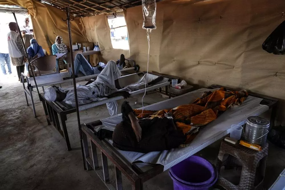 Inside the cholera treatment unit in El Gedaref. Sudan, November 2024. © Faiz Abubakr