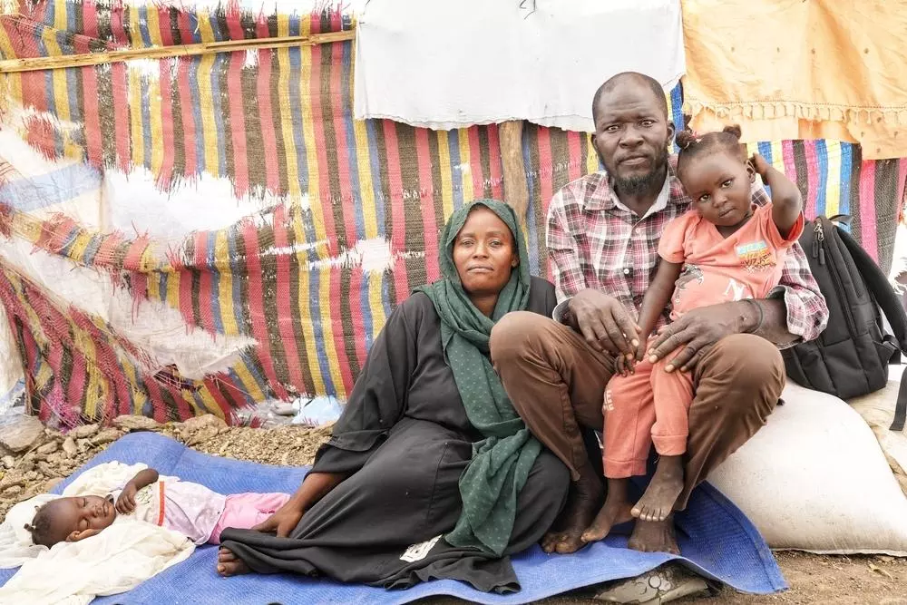 A displaced Sudanese family
