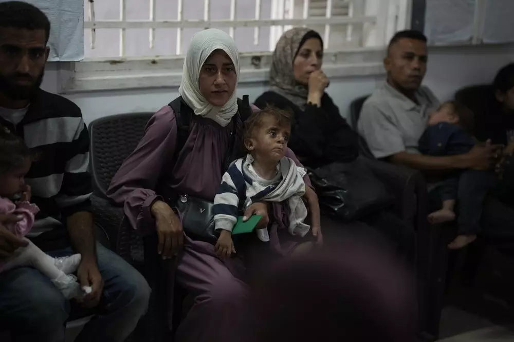 Mother and child in clinic
