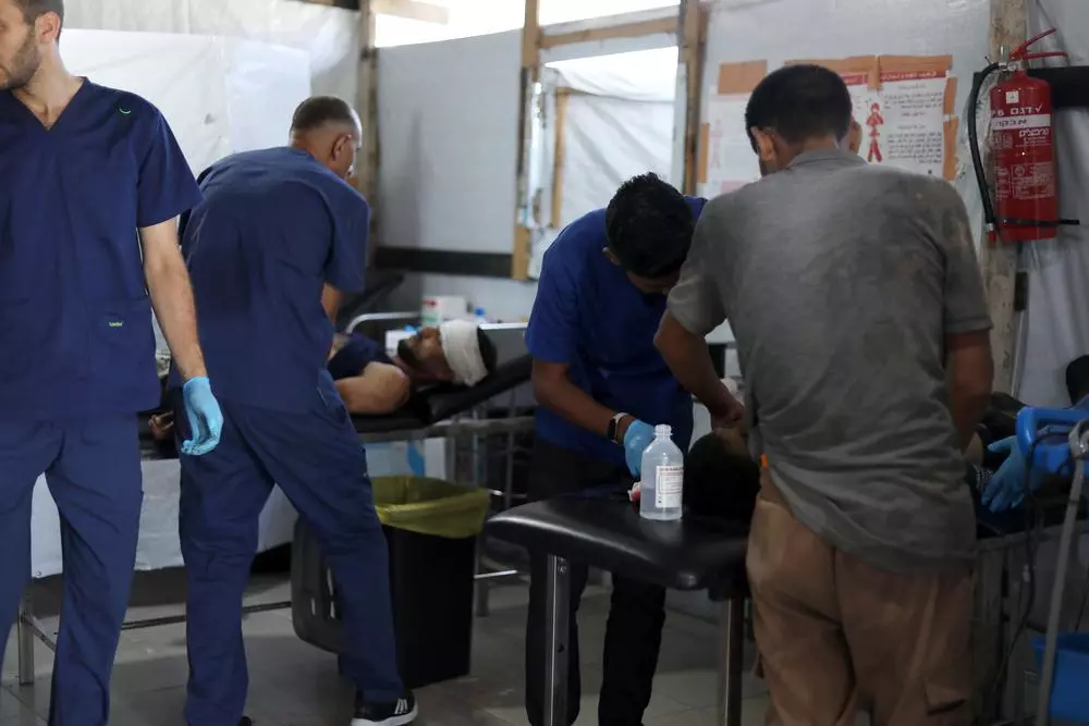 Medical team treating patients
